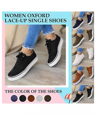 Sneakers for Women Walking Shoes Comfortable Lace ups Casual Summer Fashion Slip On Platform Flats Loafers Black $12.23 Athle...