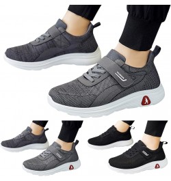 Fashion Summer and Autumn Men Fly Woven Mesh Breathable and Comfortable Slip On Comfortable Dress Shoes for Women Grey $14.89...