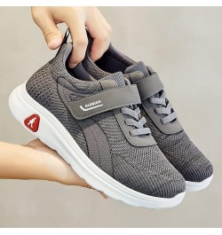 Fashion Summer and Autumn Men Fly Woven Mesh Breathable and Comfortable Slip On Comfortable Dress Shoes for Women Grey $14.89...