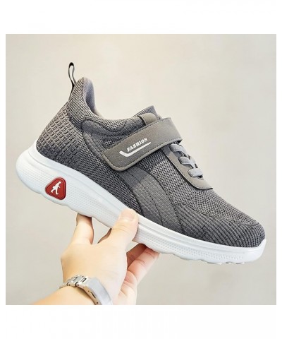 Fashion Summer and Autumn Men Fly Woven Mesh Breathable and Comfortable Slip On Comfortable Dress Shoes for Women Grey $14.89...