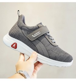 Fashion Summer and Autumn Men Fly Woven Mesh Breathable and Comfortable Slip On Comfortable Dress Shoes for Women Grey $14.89...