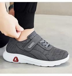 Fashion Summer and Autumn Men Fly Woven Mesh Breathable and Comfortable Slip On Comfortable Dress Shoes for Women Grey $14.89...