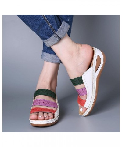 Women Wedges Sandals Walking Open Toe Slides Shoes Womens Breathable Anti Slip Sandals Women's Summer Outdoor Shoes White $13...