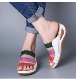 Women Wedges Sandals Walking Open Toe Slides Shoes Womens Breathable Anti Slip Sandals Women's Summer Outdoor Shoes White $13...