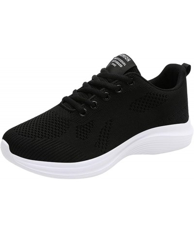 Women Breathable Mesh Walking Shoes Comfortable Non Slip Sports Running Shoes Casual Arch Support Air Cushion Black 8.5 $15.9...