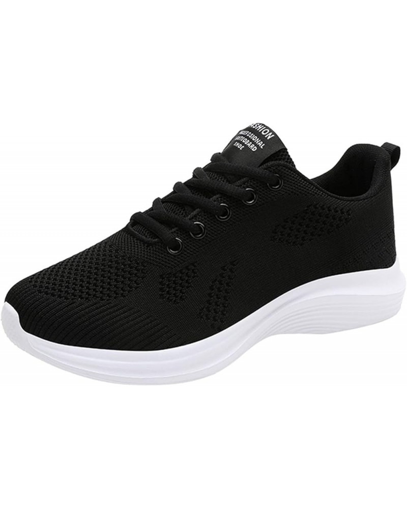 Women Breathable Mesh Walking Shoes Comfortable Non Slip Sports Running Shoes Casual Arch Support Air Cushion Black 8.5 $15.9...