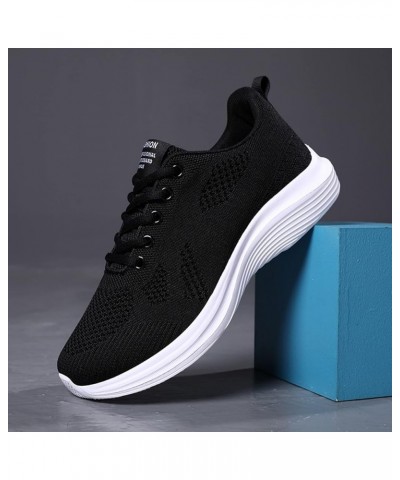 Women Breathable Mesh Walking Shoes Comfortable Non Slip Sports Running Shoes Casual Arch Support Air Cushion Black 8.5 $15.9...