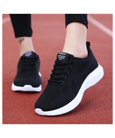 Women Breathable Mesh Walking Shoes Comfortable Non Slip Sports Running Shoes Casual Arch Support Air Cushion Black 8.5 $15.9...