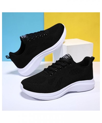 Women Breathable Mesh Walking Shoes Comfortable Non Slip Sports Running Shoes Casual Arch Support Air Cushion Black 8.5 $15.9...