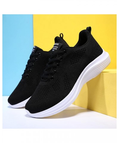 Women Breathable Mesh Walking Shoes Comfortable Non Slip Sports Running Shoes Casual Arch Support Air Cushion Black 8.5 $15.9...