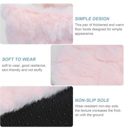 2 pairs Womens Faux Super Plush Thickening Bootie Indoor/outdoor Wool Winter Shoes for Floor Thickened Slip Tube Anti-skid No...