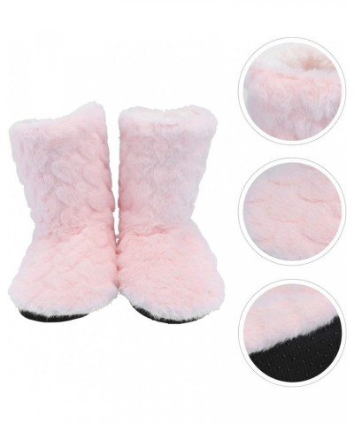 2 pairs Womens Faux Super Plush Thickening Bootie Indoor/outdoor Wool Winter Shoes for Floor Thickened Slip Tube Anti-skid No...