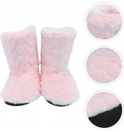 2 pairs Womens Faux Super Plush Thickening Bootie Indoor/outdoor Wool Winter Shoes for Floor Thickened Slip Tube Anti-skid No...