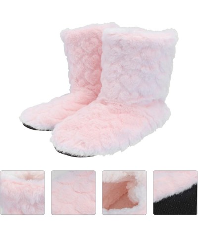 2 pairs Womens Faux Super Plush Thickening Bootie Indoor/outdoor Wool Winter Shoes for Floor Thickened Slip Tube Anti-skid No...