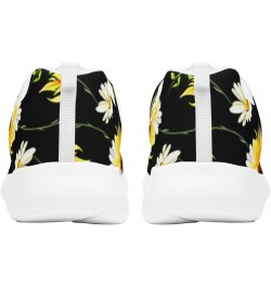 Sunflower Flower Watercolor Sneaker Women Athletic Shoes Personalited Running Shoes Comfortable Sports Sneaker Seamless Sunfl...