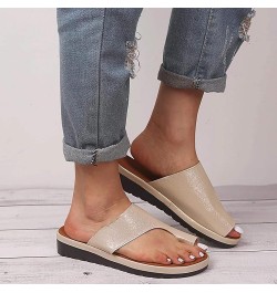 Sandals Wedges Slippers Women Faux Leather Ladies Wedges Flatforms Peep Toe Casual Comfort Adjustable Sandals Casual Women's ...