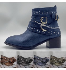 Womens Ankle Boots Wide White Ankle Boots for Women with Heel Women's Ankle Booties Navy Blue Wide Wide Width Shoes for Women...