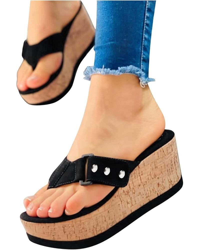 Sandals Women Dressy Summer Platform Wedges for Women Women's Open Toe Espadrille Wedge Sandals Casual Shoes Black $17.85 Out...