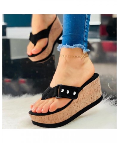 Sandals Women Dressy Summer Platform Wedges for Women Women's Open Toe Espadrille Wedge Sandals Casual Shoes Black $17.85 Out...