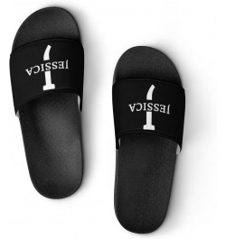 Sports Slides Personalized Name Photo Slippers Sandals Black Slides Christmas Gifts Shower Slippers Indoor Outdoor，Gift for F...