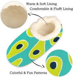 Avocado Pattern Slippers for Women Men Fruit Avocado Indoor Non-Slip Slippers Socks Warm Comfy Soft House Slippers Bedroom Fu...