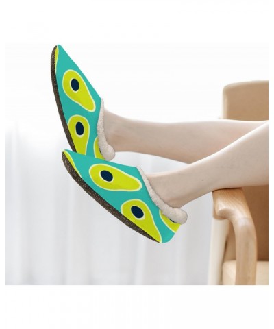 Avocado Pattern Slippers for Women Men Fruit Avocado Indoor Non-Slip Slippers Socks Warm Comfy Soft House Slippers Bedroom Fu...