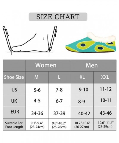 Avocado Pattern Slippers for Women Men Fruit Avocado Indoor Non-Slip Slippers Socks Warm Comfy Soft House Slippers Bedroom Fu...