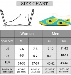 Avocado Pattern Slippers for Women Men Fruit Avocado Indoor Non-Slip Slippers Socks Warm Comfy Soft House Slippers Bedroom Fu...