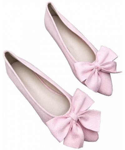 Ballets Flat for Women Slip on Bowtie Comfortable Bowknot Dress Flats Shoes A Pink $13.24 Flats