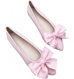 Ballets Flat for Women Slip on Bowtie Comfortable Bowknot Dress Flats Shoes A Pink $13.24 Flats