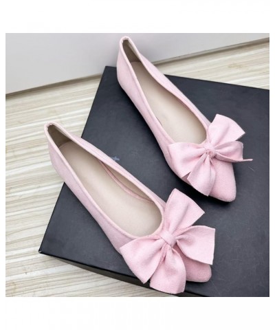 Ballets Flat for Women Slip on Bowtie Comfortable Bowknot Dress Flats Shoes A Pink $13.24 Flats