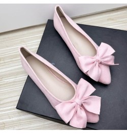 Ballets Flat for Women Slip on Bowtie Comfortable Bowknot Dress Flats Shoes A Pink $13.24 Flats