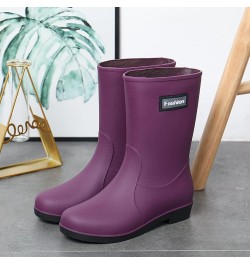 Rainboots Boots Women Women Rain Boots Short Rain Boots for Womens Ankle Rainboot Slip On Garden Boot Chelsea Boots Women Pur...