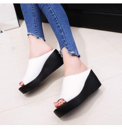 Women Comfy Arch Support Orthotic Dressy Flats Sandals Elastic Strappy String Thong Summer Low Heels Block Shoe 19-ibzwp-6-wh...