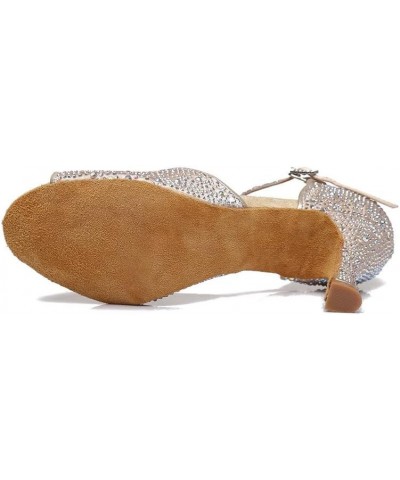 Women Ballroom Dance Shoes Rhinestones Latin Salsa Practice Perfermence Dance Shoes,Model L389 L389-beige-7.5cm Heel $31.89 A...