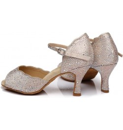 Women Ballroom Dance Shoes Rhinestones Latin Salsa Practice Perfermence Dance Shoes,Model L389 L389-beige-7.5cm Heel $31.89 A...