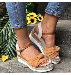 Sandals Women Dressy Summer Orthopedic Wedge Sandals Open Toe Ankle Strap Platform Sandals Casual Beach Outdoor Sandals 01bro...