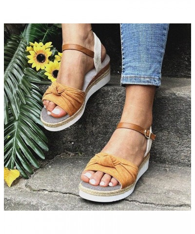 Sandals Women Dressy Summer Orthopedic Wedge Sandals Open Toe Ankle Strap Platform Sandals Casual Beach Outdoor Sandals 01bro...