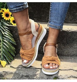 Sandals Women Dressy Summer Orthopedic Wedge Sandals Open Toe Ankle Strap Platform Sandals Casual Beach Outdoor Sandals 01bro...