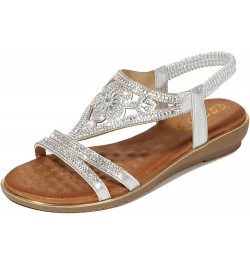 Fashion Flat Sandals, Ethnic Wind Rhinestone Sandals, Women's Outing and Travel Temperament Women's Shoes Yinse 41 $12.48 San...