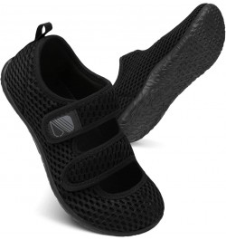 Womens Mens Slippers Lightweight Walking Shoes Adjustable Wide Diabetic Slippers Non-Slip Sneakers Sandals All Black $15.59 O...