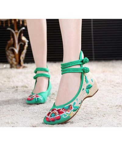 Height Increasing Work Shoes Women Office Canvas Work Shoes Women Business Casual Comfy Slip On Shoes for Women Casual Green ...