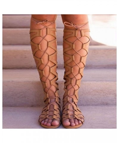 Knee High Boots Women Slides Sandals Women Sandals Summer Ladies Fashion Casual Knee High Boots Shoes Sandals a leathermake l...