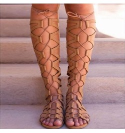 Knee High Boots Women Slides Sandals Women Sandals Summer Ladies Fashion Casual Knee High Boots Shoes Sandals a leathermake l...