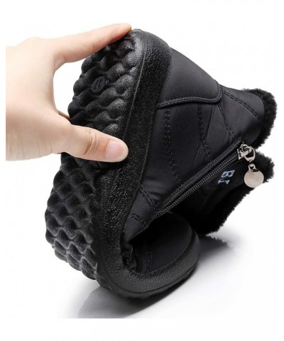 Winter Boots For Women Slip On Shoes Outdoor Fur Lined Lining Warm Snow Boots Comfortable Waterproof Ankle Booties Coffee $15...