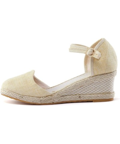 Women Platform Sandals Women Wedges Size 12 Women Platform Beach Sandals For Woman Low Heeled Black Sandals For Women Beige-j...