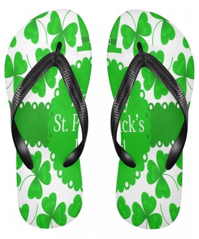 Patrick's Day Clovers Womens Flip Flops Spring Lucky Shamrocks Green Summer Beach Sandals Casual Thong Slippers Comfortable S...