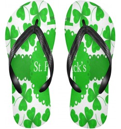 Patrick's Day Clovers Womens Flip Flops Spring Lucky Shamrocks Green Summer Beach Sandals Casual Thong Slippers Comfortable S...