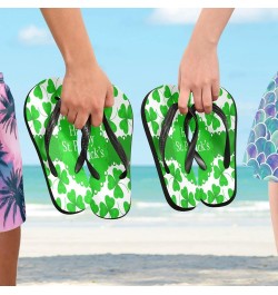 Patrick's Day Clovers Womens Flip Flops Spring Lucky Shamrocks Green Summer Beach Sandals Casual Thong Slippers Comfortable S...