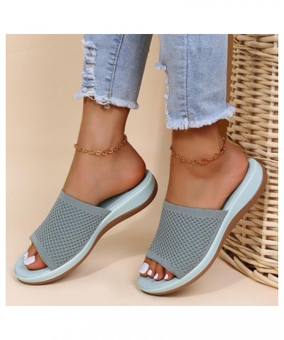 Breathable Women's Beach Slippers: Thick Knitted Sole, House Simple Slides Decorative Hollow $14.76 Slippers